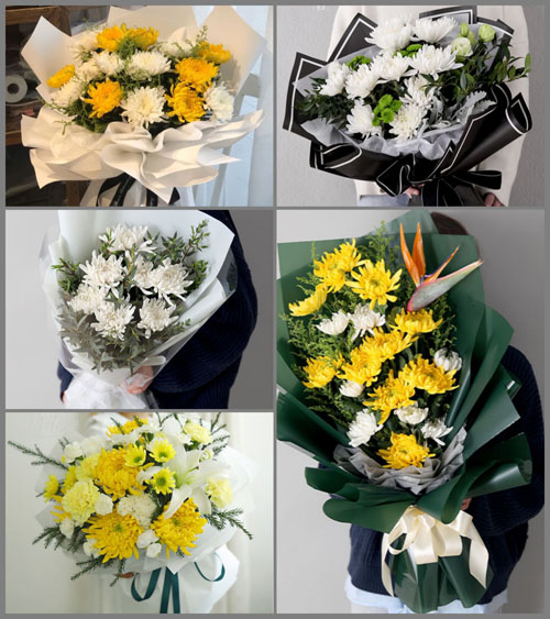 山东青岛平度市白沙河街道后八里庄村白事花束代送